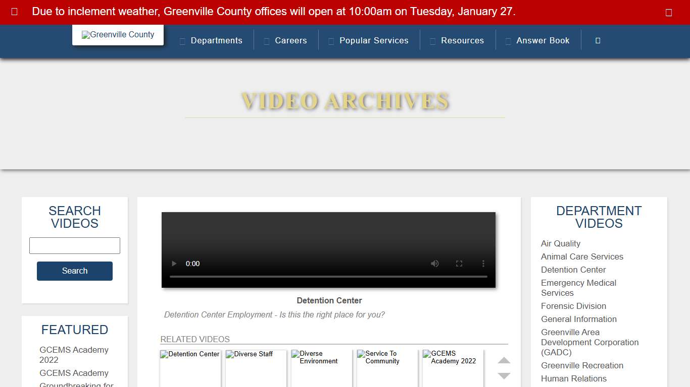 Greenville County - Video Archive